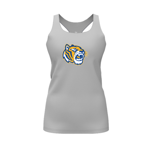 [CUS-DFW-RCBK-PER-GRY-FYS-LOGO2] Racerback Tank Top (Female Youth S, Gray, Logo 2)