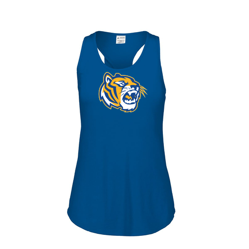 [FT0TUBRY-FAS-LOGO2] Ladies Tri Blend Tank Top (Female Adult S, Royal, Logo 2)
