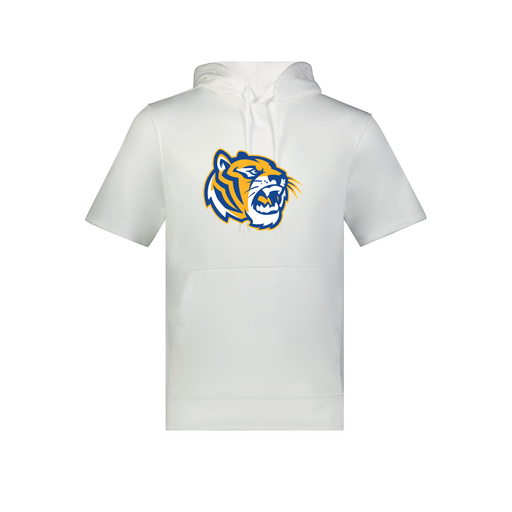 [6871.005.S-LOGO2] Men's Dri Fit Short Sleeve Hoodie (Adult S, White, Logo 2)