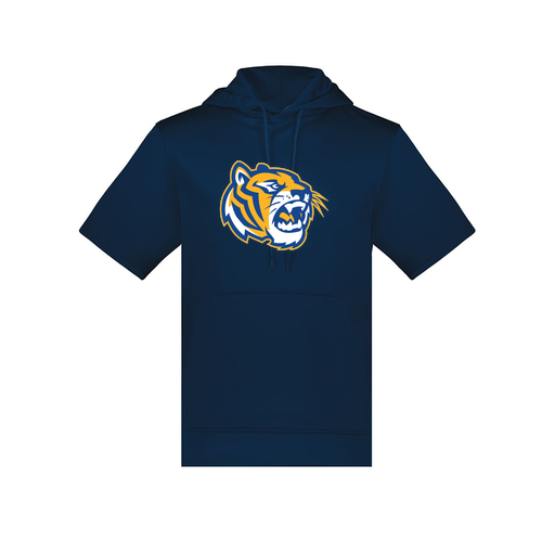 [6871.065.S-LOGO2] Men's Dri Fit Short Sleeve Hoodie (Adult S, Navy, Logo 2)