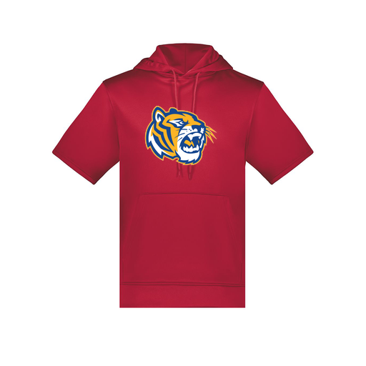 [6871.083.S-LOGO2] Men's Dri Fit Short Sleeve Hoodie (Adult S, Red, Logo 2)