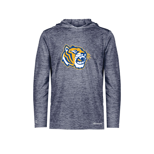 [FOLHCGNV-AS-LOGO2] Decker Men's Charge Hoodie (Adult S, Navy, Logo 2)