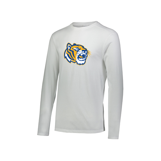 [FTLCUBWH-AXS-LOGO2] Decker Men's Tri-Blend T-Shirt - Long Sleeve (Adult XS, White, Logo 2)
