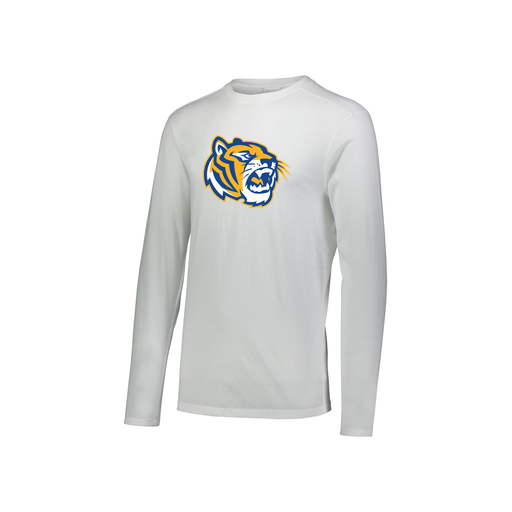 [3076.005.S-LOGO2] Youth LS Ultra-blend T-Shirt (Youth S, White, Logo 2)
