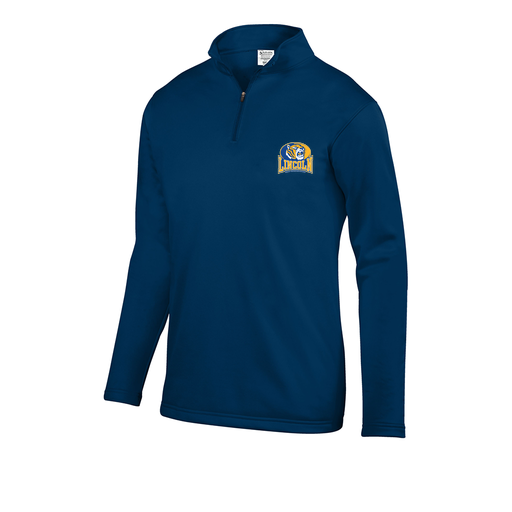 [FOLQFFNV-YS-LOGO3] Decker Youth FlexFleece 1/4 Zip (Youth S, Navy, Logo 3)