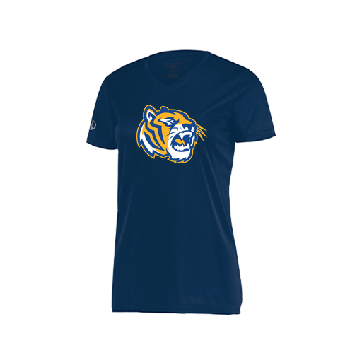 [222820.065.S-LOGO2] Ladies Movement Dri Fit Shirt (Female Adult S, Navy, Logo 2)